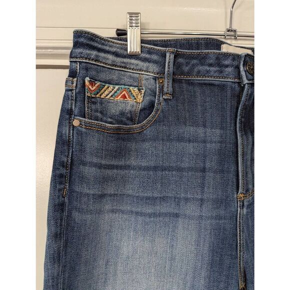 Driftwood Kelly Jeans women's W32 L33 embroidered Bootcut Southwest aztec - Picture 2 of 6
